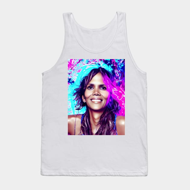 Neon Halle Berry Tank Top by BryanWhipple